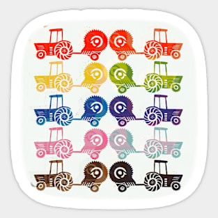 Rainbow Tractors Sticker